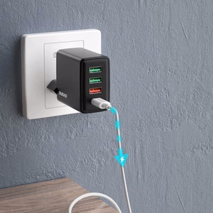 Įkroviklis Dudao A5H juodas 20W (1xPD / 3xQC3.0)