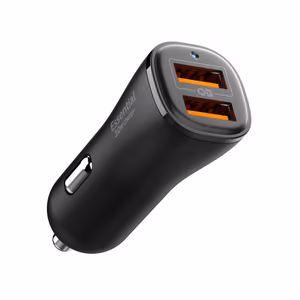 Автомобильное зарядное устройство Spigen Essential EV302 30W 2-Port USB-A - чёрное