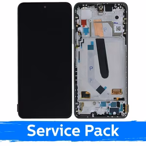 Ekranas skirtas Xiaomi Poco F3 (Mi 11X / Mi 11i) su rėmeliu / Night Black / (Service Pack)