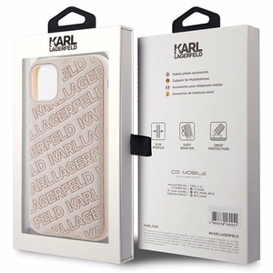 Karl Lagerfeld Quilted K Pattern dėklas telefonui iPhone 11 / Xr - rožinis