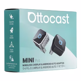 Audio adapteris Car OTTOCAST Mini Cube T3 (CarPlay Android auto) sidabrinis