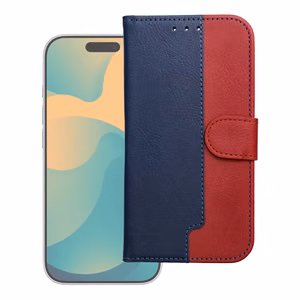 Flip case for iPhone 17 PRO / 18 PRO Split Book navy and red