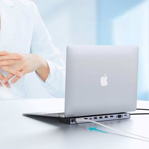 Choetech USB-C šakotuvas 11in1 100W PD pilkas (HUB-M20)