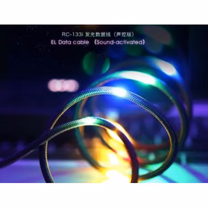 USB laidas Remax RC-133i tamsus Lightning / LED šviesa / su garsu / 100cm