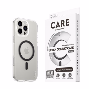 CARE by PanzerGlass Flagmano dėklas telefonui iPhone 16 Pro Max 6.9" juodas/juodas Magnetinis 1348