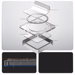 Spigen Ultra Hybrid Mag MagSafe Dėklas for Samsung Galaxy S26 Ultra Zero One - Clear and baltas
