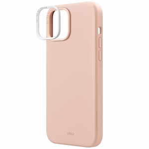 Uniq Lino Hue Magnetinis įkrovimo dėklas telefonui iPhone 15 - rožinė