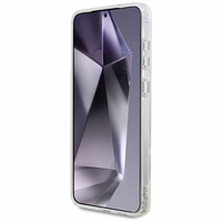 Karl Lagerfeld mygtuko Choupette galvos atspausdintas logotipas Magnetinis dėklas telefonui Samsung Galaxy S25 Edge - baltas