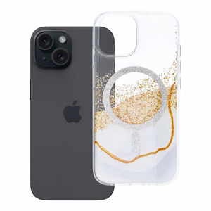 Su MagSafe suderinamas Golden dėklas iPhone 15, baltas
