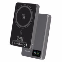 Blavec Išorinė baterija 10000mAh BJ-03 Plona 13,5mm - Type C - 22,5W magnetinė Magsafe 3 in 1 (PBBJ03-MC10G) pilka