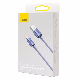USB laidas Baseus Crystal Shine violetinis Lightning 120cm