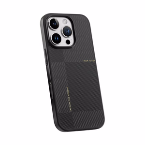 Rock Itin plonas Aramido pluošto Kevlar 600D dėklas Iphone 16 Pro Max juodas