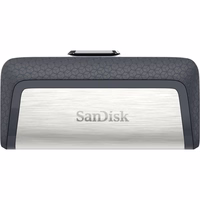 Sandisk Ultra Dual Drive USB Type-C USB atmintukas 32 GB USB Type-A / USB Type-C 3.2 Gen 1 (3.1 Gen 1) Juoda, Sidabras