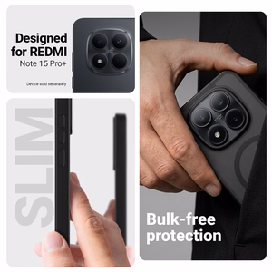 Crong Hybrid Matte Magnetic MagSafe case for Xiaomi Redmi Note 15 Pro+, black