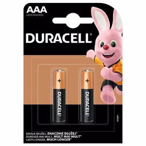 Duracell Basic MN2400 – šarminės AAA baterijos, 2 vnt.