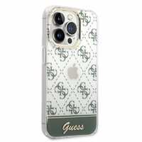 Guess 4G Pattern Script dėklas telefonui iPhone 14 Pro Max - chaki