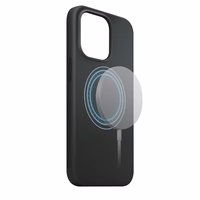 XQISIT NP SILIKONINIS DĖKLAS ANTI BAC MAGSAFE, RECYCLED FOR IPHONE 15 PRO MAX JUODAS