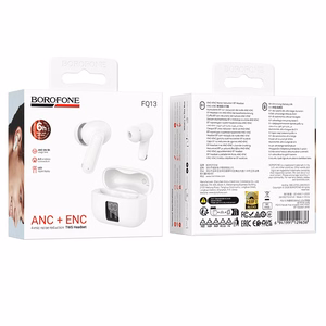 Baltos TWS „Bluetooth“ ausinės „Borofone FQ13 Astute“