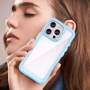 Outer Space dėklas telefonui su geliniu rėmeliu iPhone 16 Pro - mėlynas