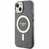 Guess Glitter Gold Magnetinis dėklas telefonui iPhone 14 - juodas