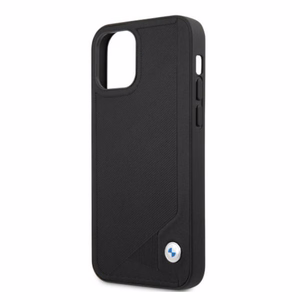 BMW odinis dėklas su įspaudu iPhone 12 Pro Max - juodas