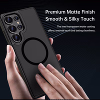 Rock Guard Touch Matte Series Magnetinis Dėklas telefonui Samsung Galaxy S25 pilkas