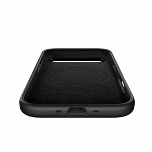 Pure Icon Magnetinis Pro skystas silikoninis dėklas iPhone 17 Air, MagSafe suderinamas, su kameros apsauga ir aliuminio mygtukais - juodas