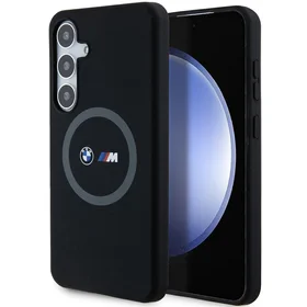 BMW M Silikoninis spausdintas žiedas Magnetinis dėklas telefonui Samsung Galaxy S24+ - juodas