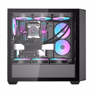 Kompiuterio korpusas Darkflash DS900WD (juodas) + 4 ventiliatoriai