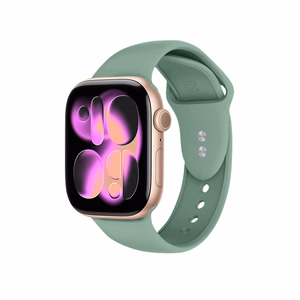 Crong Liquid dirželis, skirtas Apple Watch 38 / 40 / 41 / 42 mm, šalavijų žalias