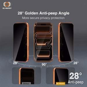 Grūdintas stiklas Tel Protect 10X Privacy DLC Diamond Coating skirtas Iphone 16