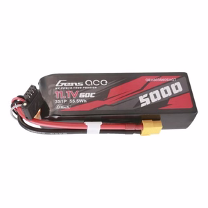„Gens Ace“ G-Tech 5000 mAh, 11,1 V, 60C, 3S1P LiPo baterija su XT60 jungtimi