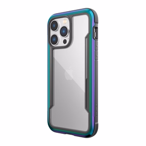 X-Doria Raptic Shield dėklas, skirtas iPhone 14 Pro Max, aliumininis, išbandytas kritimu iš 3 m aukščio, vaivorykštinis