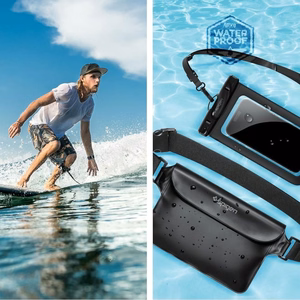 Spigen Aqua Shield A621 vandeniui atsparus juosmens krepšys + plūduriuojantis dėklas - juodas