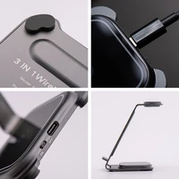 Forcell F-ENERGY Simply Charge 3in1 aliuminis suderinamas su Apple Watch ir Samsung Watch pilkas