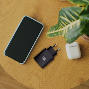 BLUE STAR kelioninis įkroviklis su USB-C + USB-A lizdais PD QC4.0 3A 25W TFB-TC-25WPD juodas