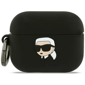 Karl Lagerfeld Silicone Karl Head 3D Case for AirPods Pro 3 - Black