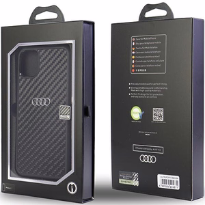 Audi Carbon Fiber iPhone 11 / Xr 6.1" чёрный/чёрный хардкейс AU-TPUPCIP11-R8/D2-BK