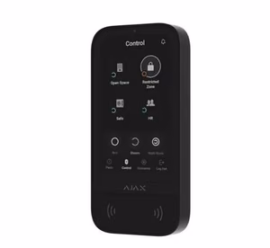 Ajax KeyPad TouchScreen belaidė valdymo klaviatūra liečiamu ekranu  (Juoda)