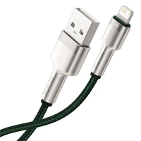 USB laidas "Lightning Baseus Cafule", 2,4 A, 1 m (žalias)