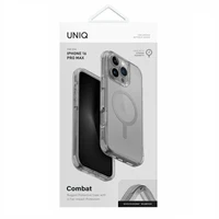 Uniq Combat Magclick įkrovimo dėklas iPhone 16 Pro Max telefonui - pilkas