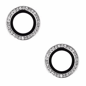 Apsauginis stiklas KIEKVIENAS DIAMOND kamerai (OBJEKTYVAS) Iphone 16/16 Plus sidabrinis (2 objektyvai)