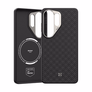 Benks Magnetic Armor Pro Armor Grid Kevlar Dėklas Metal Frame 600D (H050) for Samsung Galaxy S26 Ultra juodas