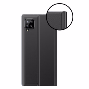 Sleep Case knygos tipo dėklas su išmaniu langeliu Samsung Galaxy A22 4G juodas
