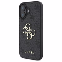 Guess 4G Didelis Logo iPhone 16 Plus Dėklas - juodas