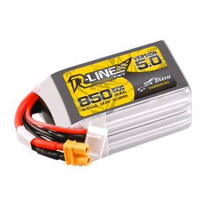 „Tattu R-Line“ versija 5.0, 850 mAh, 14,8 V, 4S1P, 150C, XT30U-F