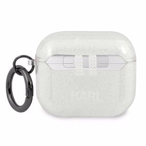 Karl Lagerfeld Glitter Choupette AirPods dėklas 3 - sidabrinis