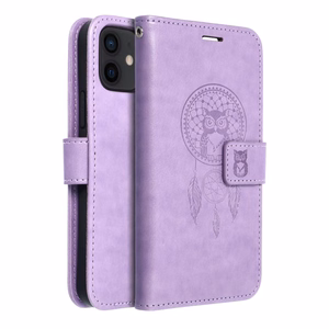 MEZZO knygos tipo dėklas telefonui IPHONE 12 / 12 Pro su sapnų gaudykle, violetinis