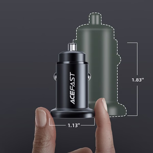 Automobilinis įkroviklis Acefast B1 Mini 38W USB-C+USB-A juodas