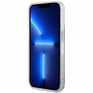Guess GUHMP14XHLEOPWB iPhone 14 Pro Max 6.7" mėlynas kietas dėklas Leopard Magnetinis